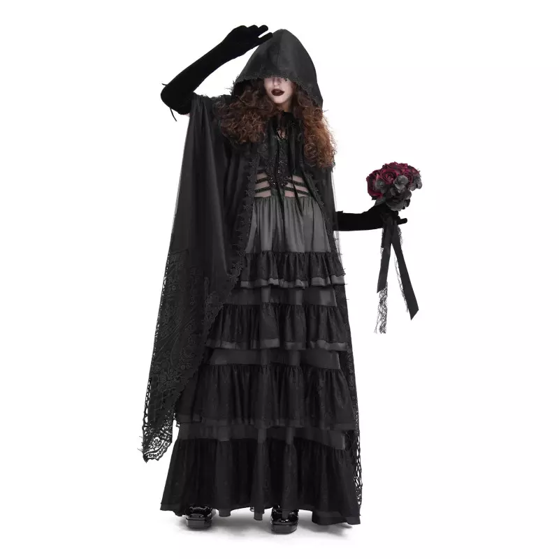 Long Black Cape from Devil Fashion Brand at €110.50