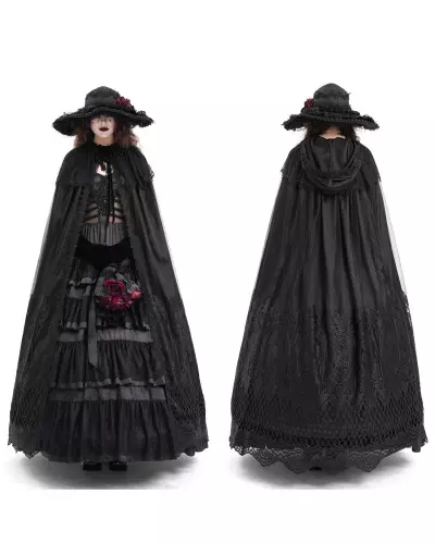 Long Black Cape from Devil Fashion Brand at €110.50