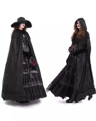 Longue Cape Noire de la Marque Devil Fashion à 110,50 €