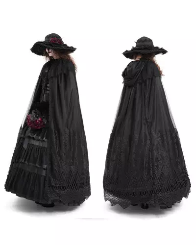 Longue Cape Noire de la Marque Devil Fashion à 110,50 €