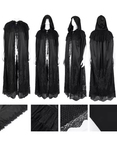 Longue Cape Noire de la Marque Devil Fashion à 110,50 €