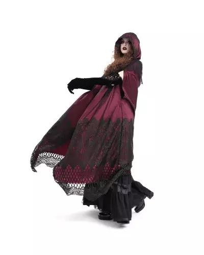 Red and Black Long Cape from Devil Fashion Brand at €110.50