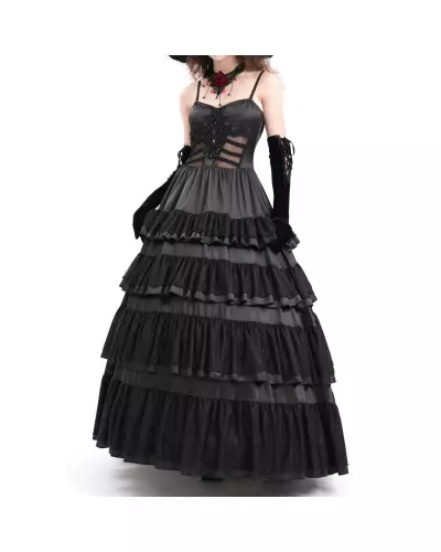 Black Dress with Ruffles from Devil Fashion Brand at €141.00