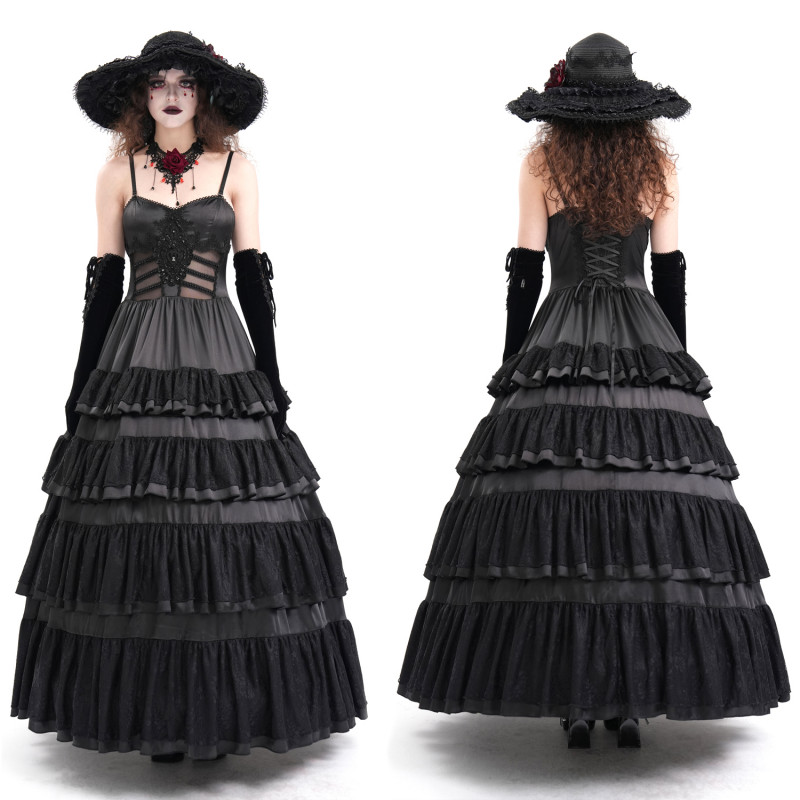Black Dress with Ruffles