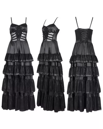 Black Dress with Ruffles from Devil Fashion Brand at €125.00