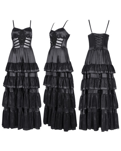 Vestido Negro con Volantes