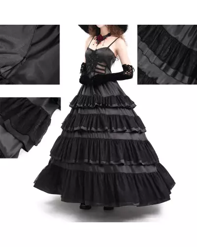 Black Dress with Ruffles from Devil Fashion Brand at €125.00