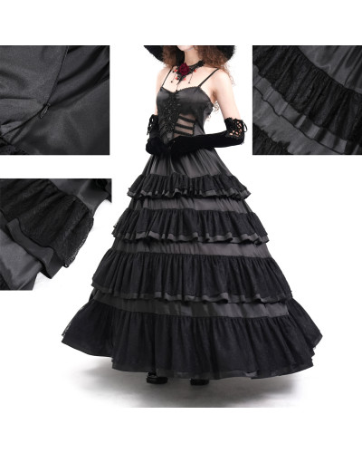 Vestido Negro con Volantes