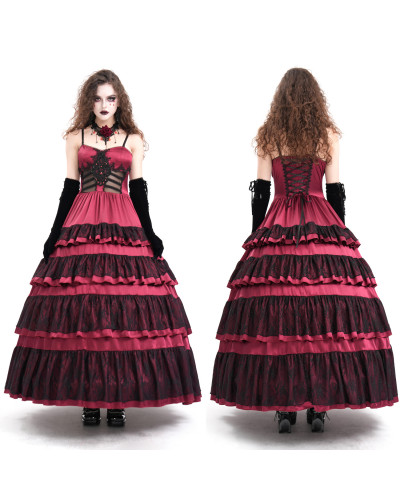 Vestido Rojo con Volantes