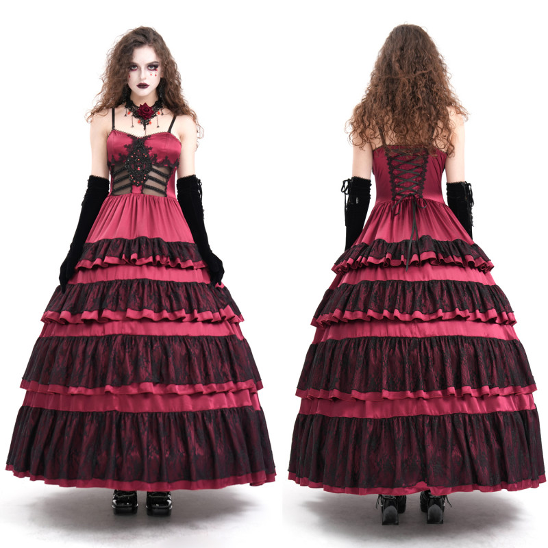 Red Dress with Ruffles