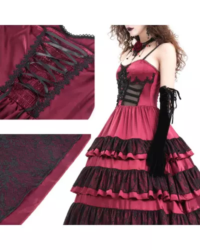 Red Dress with Ruffles from Devil Fashion Brand at €141.00