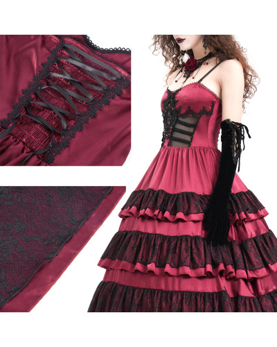 Vestido Rojo con Volantes