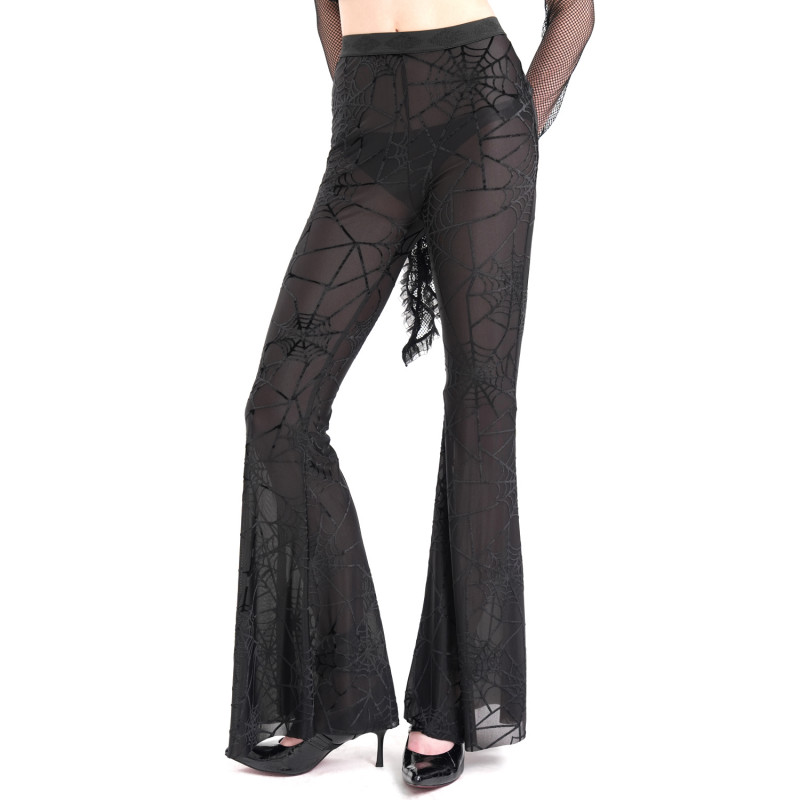 Legging Transparente com Teias de Aranha