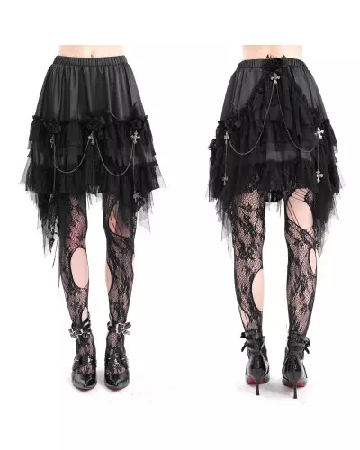 Skirt with Chains and Crosses from Devil Fashion Brand at €78.50