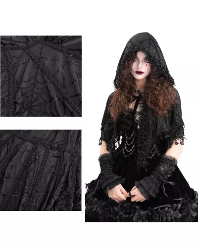 Cape avec Toile d'Araignée de la Marque Devil Fashion à 51,50 €