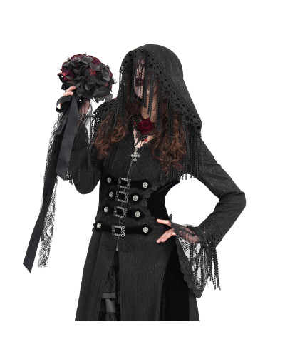 Chaqueta Negra con Flecos