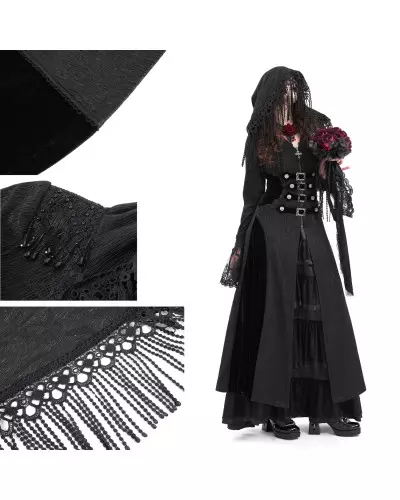 Black Jacket with Fringes from Devil Fashion Brand at €140.00