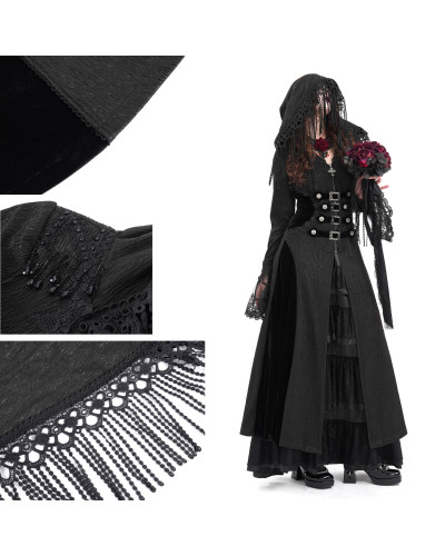 Chaqueta Negra con Flecos