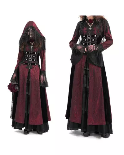 Rote Jacke mit Fransen der Dark in Love-Marke für 140,00 €