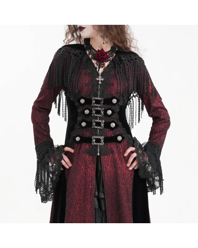 Chaqueta Roja con Flecos
