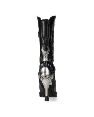 Bottines New Rock avec Flammes