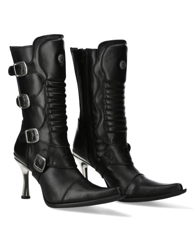 Bottes New Rock à Talons Métalliques