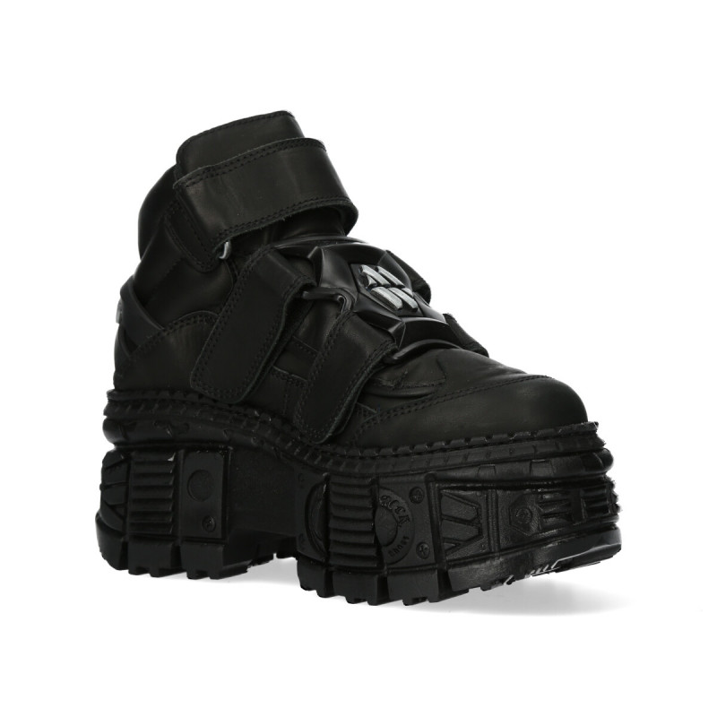 【関税込み】NO IDEA ブラック Wide Dough Rock Star クロッグ Unisex Black Gothic New Rock Shoes