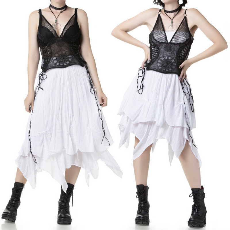 White Skirt with Spikes