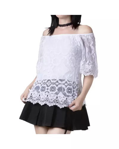 White Lace Blouse from Style Brand at €15.00