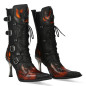 Bottes New Rock avec Flammes et Boucles Bottes New Rock avec Flammes et Boucles