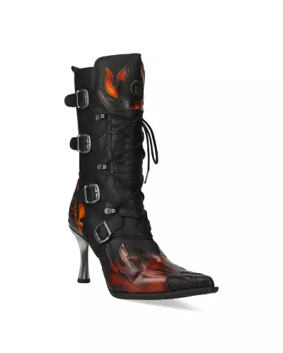 New Rock Boots with Flames and Buckles from New Rock Brand at €227.50