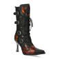 Bottes New Rock avec Flammes et Boucles Bottes New Rock avec Flammes et Boucles