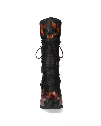 New Rock Boots with Flames and Buckles from New Rock Brand at €227.50