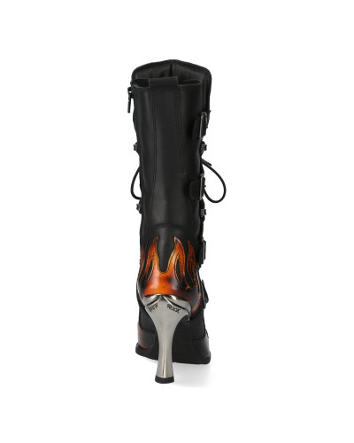 New Rock Boots with Flames and Buckles