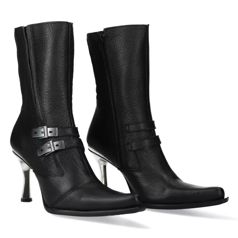 New Rock Stiefel mit Metallic-Absatz und Schnallen der New Rock-Marke für 209,00 €