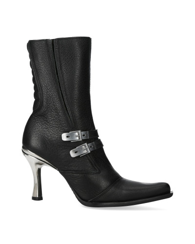 Botas New Rock con Hebillas y Tacón Metálico