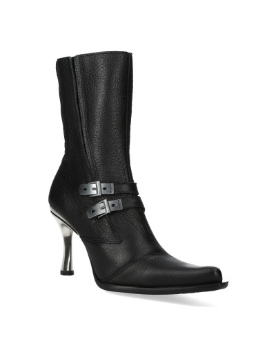 Botas New Rock con Hebillas y Tacón Metálico
