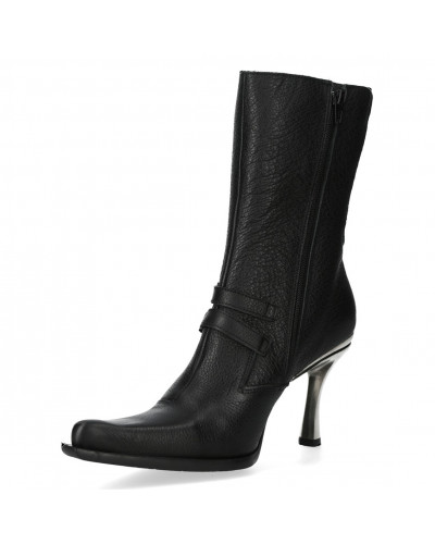 Botas New Rock con Hebillas y Tacón Metálico