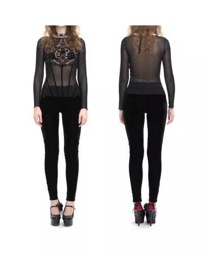 T-Shirt Transparente com Filigrana da Marca Devil Fashion por 32,50 €