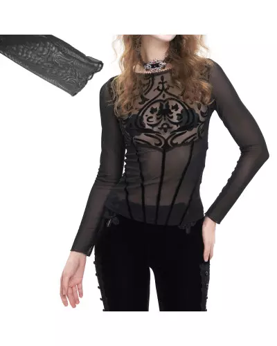 T-Shirt Transparente com Filigrana da Marca Devil Fashion por 32,50 €