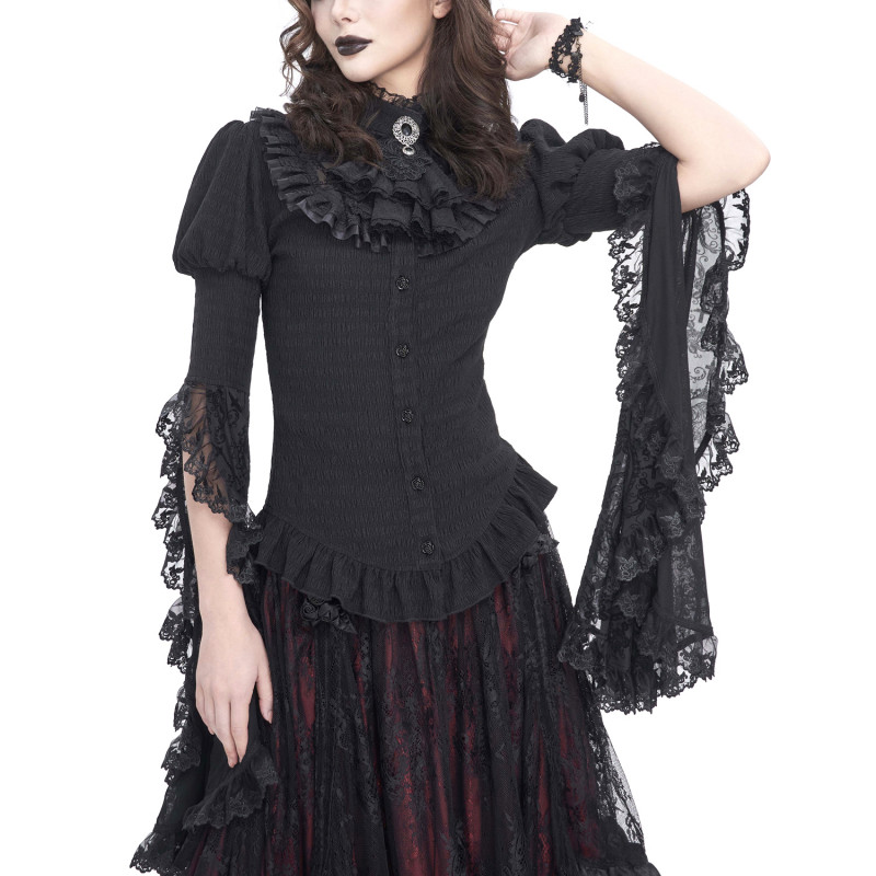 Camisa Elegante com Renda
