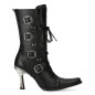 Black New Rock Boots with Metallic Heels Black New Rock Boots with Metallic Heels