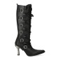 Black New Rock Boots with Metallic Heels Black New Rock Boots with Metallic Heels
