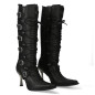 Black New Rock Boots with Metallic Heels Black New Rock Boots with Metallic Heels
