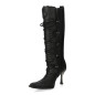New Rock Bottes Noires à Talons Métalliques New Rock Bottes Noires à Talons Métalliques