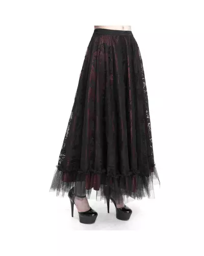 Red Skirt with Black Lace from Devil Fashion Brand at €69.00