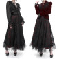 Jupe Rouge avec Dentelle Noire