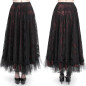 Falda Roja con Encaje Negro Falda Roja con Encaje Negro