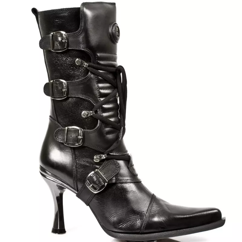 Black New Rock Lace-Up Boots from New Rock Brand at €205.00