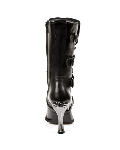 Botas New Rock Negras con Cordones